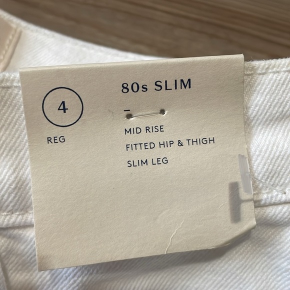 Universal Thread Mid-Rise 80's Slim Fit Jeans White Womens size 4R NWT - Picture 12 of 16
